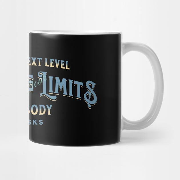 Challenge Your Limits Next Level Inspirational Quote Phrase Text by Cubebox